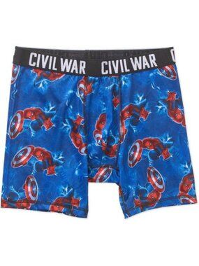 Marvel Size XL 40 42 Boxer Briefs Mens Spiderman Captain America Civil War NEW